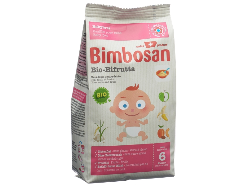 BIMBOSAN Bio Bifrutta Plv Reis + Früchte Btl 300 g